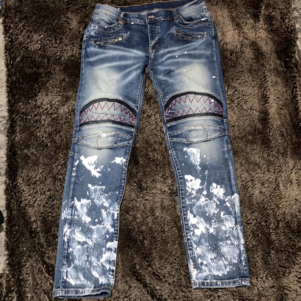Dript Denim D.029 Biker Blue Skinny Jeans mens 34